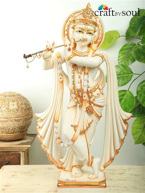 Krishna Statue60 Cm Dust Marble Lord Krishna Idol Sculpture Etsy