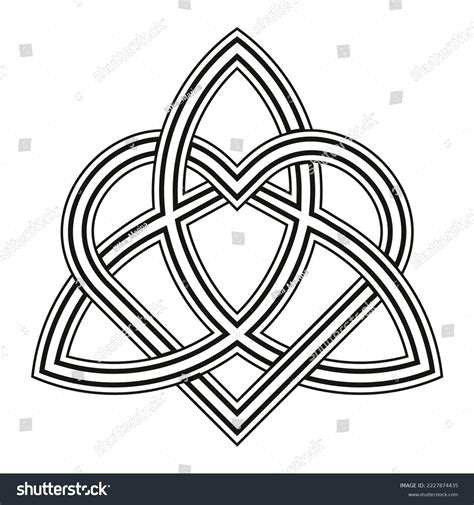 Trinity Knot Intertwined Heart Symbol Wiccan Stock Vector Royalty Free