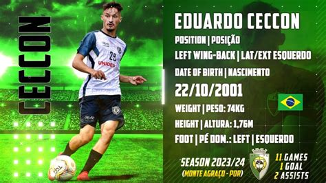 Eduardo Ceccon Left Wing Back Lateral Extremo Esquerdo Highlights