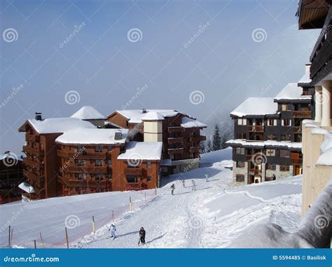 Belle Plagne ski resort stock image. Image of europe, adventure - 5594485