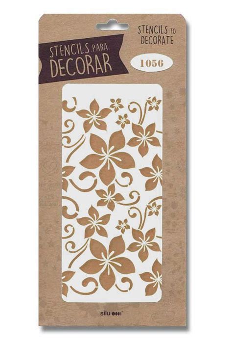 Plantilla Stencil Flores 1056 Silu