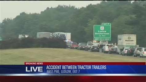 Tractor Trailer Accident On I 90 Blocks Lanes In Ludlow Youtube