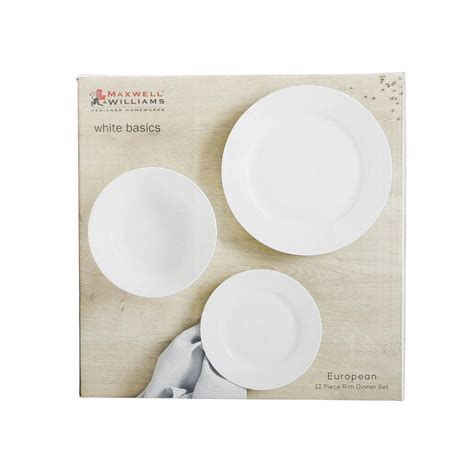 Maxwell Williams European Rim Dinner Set White Pieces For Sale