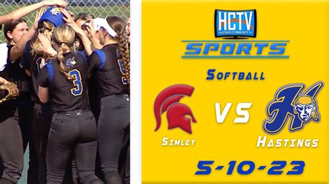 Hctv Sports Hastings Softball Vs Simley Spartans Youtube