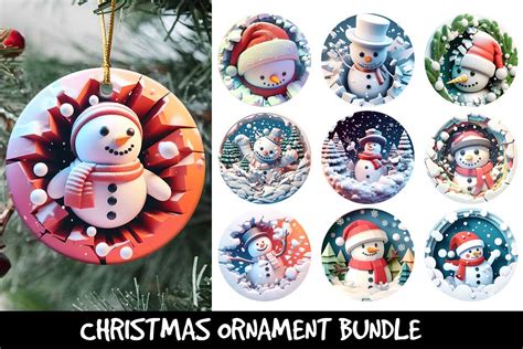 Christmas Ornament Bundle 5 Graphic By PNKArt Creative Fabrica