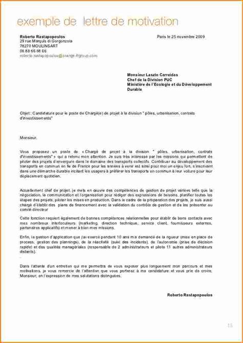 Lettre De Motivation Projet Professionnel Exemple Modele De Cv Hot