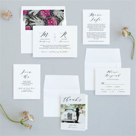 Elegant Monogram Wedding Invitations by Simona Camp | Minted