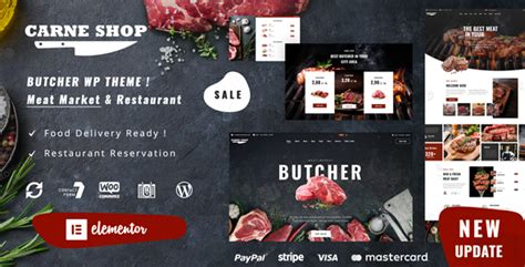 Carne Butcher Meat Restaurant Wordpress Theme By Nicdark Themeforest