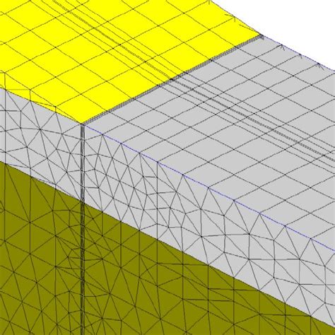 Portion of finite element mesh of levee cross section | Download ...