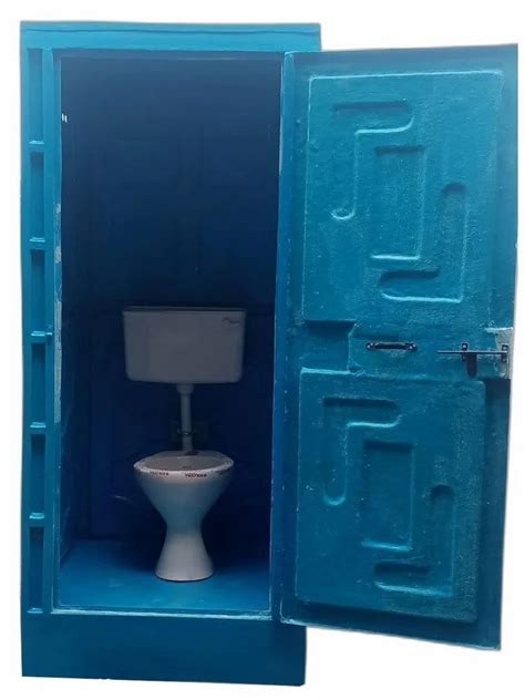 Rectangular Blue Frp Portable Toilet For Public Places No Of