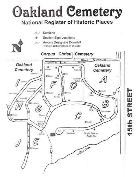 Webster County Iowa Oakland Cemetery Map