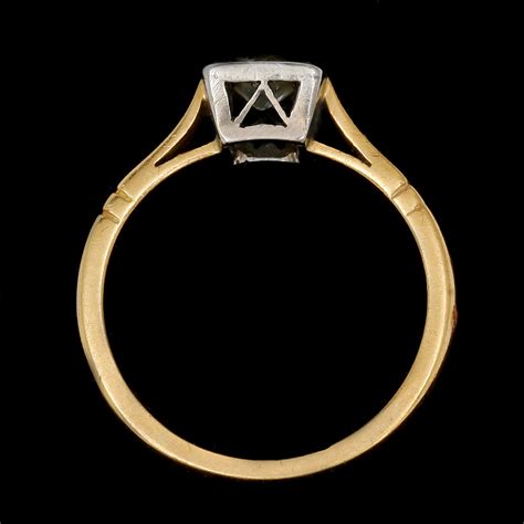 RING 18k Guld Med Gammalslipad Diamant Tot Ca 0 15 Ct Vikt 2 8 G