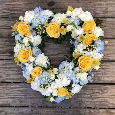 Evans Blue Yellow And White Open Heart In Peabody Ma Evans Flowers