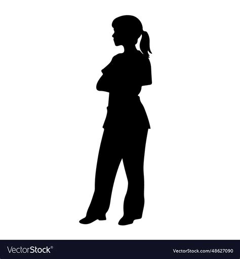 Nurse silhouette Royalty Free Vector Image - VectorStock