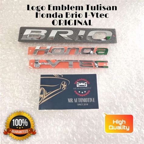 Jual Logo Emblem Tulisan Honda Brio Ivtec ORIGINAL Di Seller MR