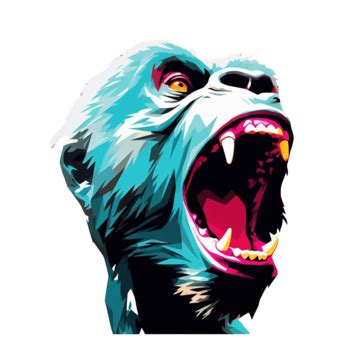 King Kong Pop Art Gorilla Monkey Primate Png Transparent Image And