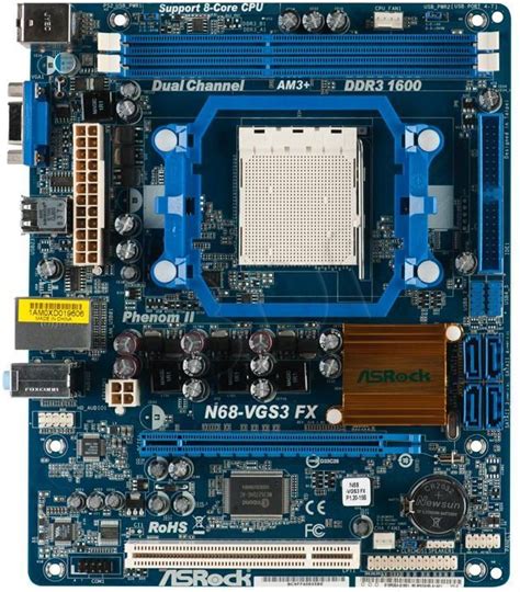 Płyta główna PC ASROCK N68-VGS3 FX GeForce 7025 Socket AM3+ (N68-VGS3 ...