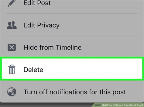 Ways To Delete A Facebook Post Wikihow