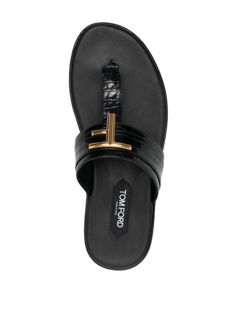 Tom Ford Brighton Leather Sandals Black Farfetch