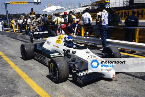 Keke Rosberg Williams Fw Honda Driving Down The Pitlane South