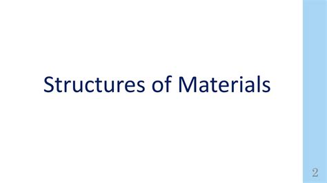 SOLUTION: 3 structures of materials - Studypool