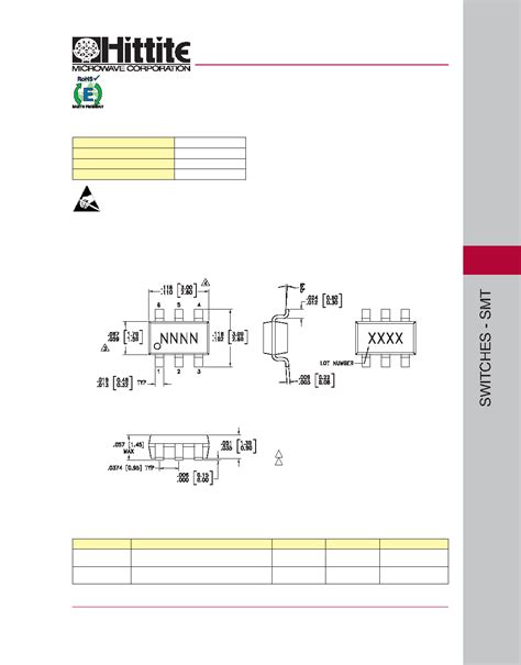 Hmc Datasheet Pages Hittite Gaas Mmic Sot Spdt Switch Dc