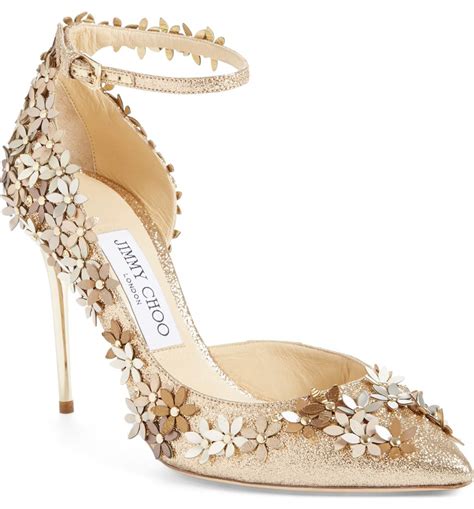 Jimmy Choo Lorelai Floral Embellished Ankle Strap Pump Women