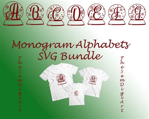 Split Monogram Alphabet Svg Dxf Png Split Monogram Frame Etsy