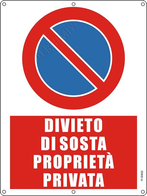 Cartello Proprieta Privata Divieto Di Sosta Alluminio Riflettente 30x40