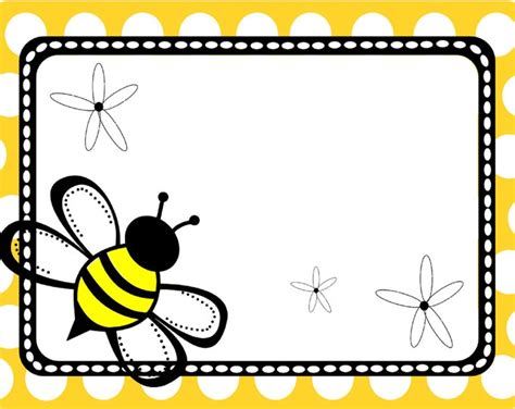 Honey Bee Name Tag For Cricut Or Print And Cut Etsy