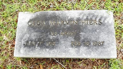 Cecil Marvin Hiers 1915 1987 Find A Grave Memorial