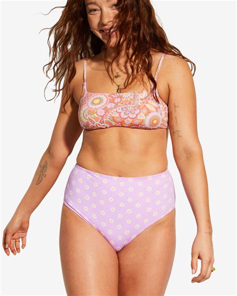 Billabong X Smiley Good Times Zoe Top Crop De Bikini Reversible Para