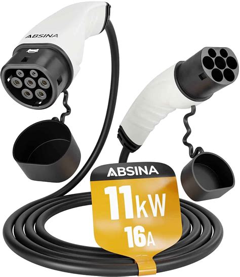 ABSINA Ladekabel Typ 2 11kW 16A 5 Meter Ladewunder De