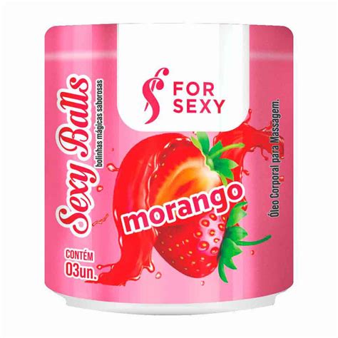 Bolinha Explosiva Beijável 3 Unidades Sexy Balls Morango For Sexy Sex Shop Abc do Prazer
