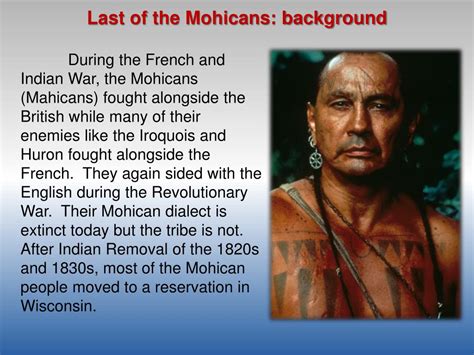 Ppt Last Of Th E Mohicans Powerpoint Presentation Free Download Id