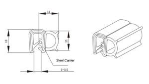 2 Self Gripping Gasketing Self Gripping EPDM Rubber Sealing Profiles