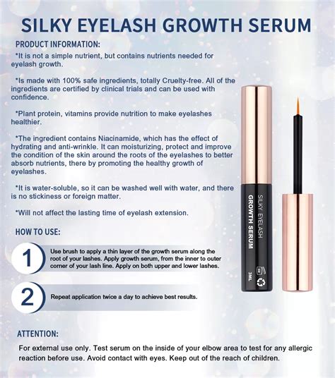 Lash And Brow Growth Serum Organic Private Label Eyelash Growth Serum