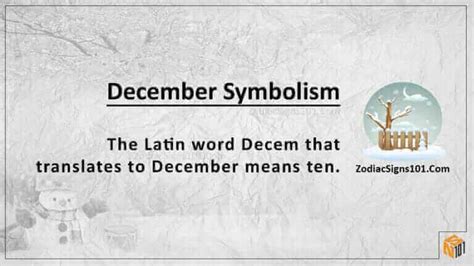 December Symbols: The Last Month of the Year - ZodiacSigns101