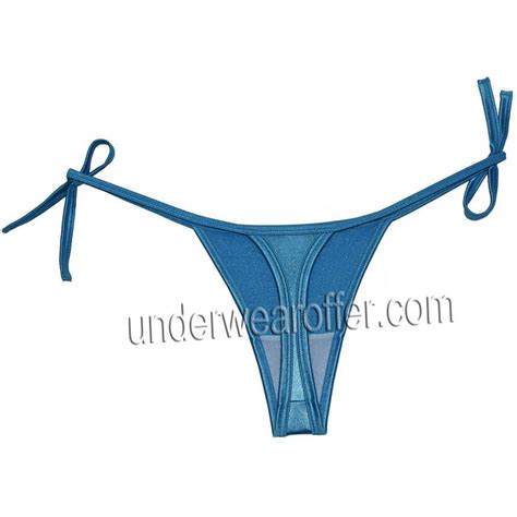 Women Sexy Charm Smooth G String Shiny Tie Side Brazilian Bikini Thong Panties MU
