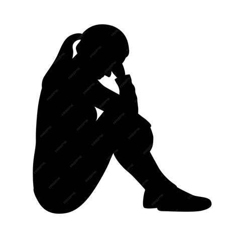 Premium Vector Sad Woman Sitting And Holding Head Worried About Something Woman Feeling Upset