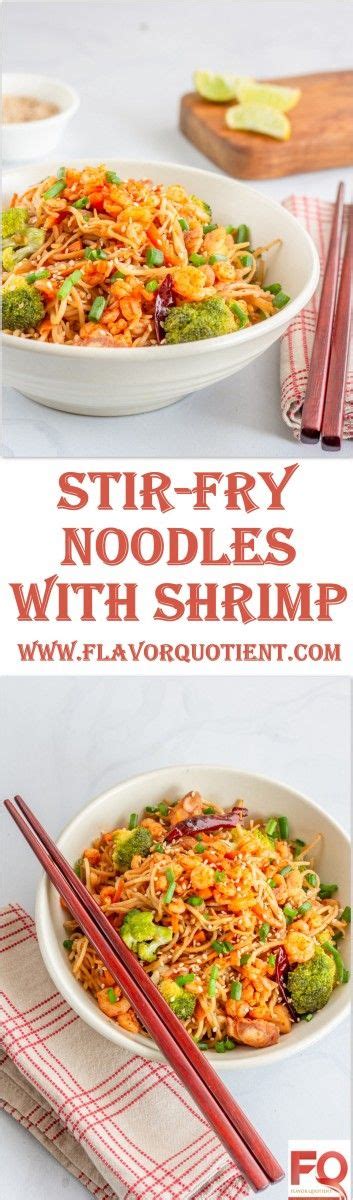 Spicy Stir Fry Noodles With Shrimps And Broccoli Flavor Quotient