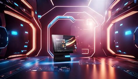 Futuristic Tech Art Premium Ai Generated Image