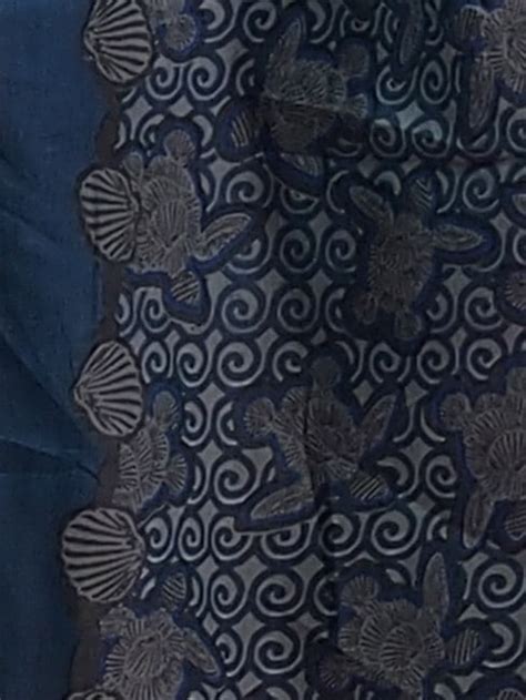 Cotton Sarong 210cm Shell Turtle Navy Nude Beach Australia