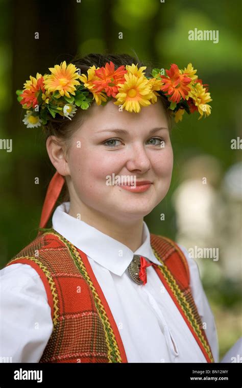 Latvia Latvian Folklore Traditional Costumes Dance Dancing Sing Singing