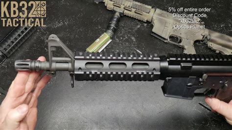 Carbine quad rail handguard - headrain