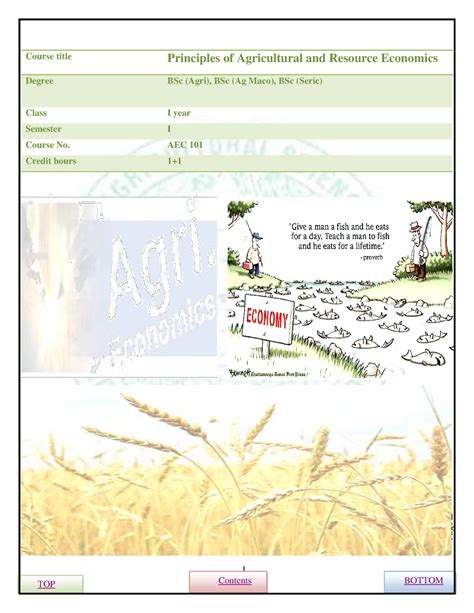 Aec Page Course Title Principles Of Agricultural And Resource