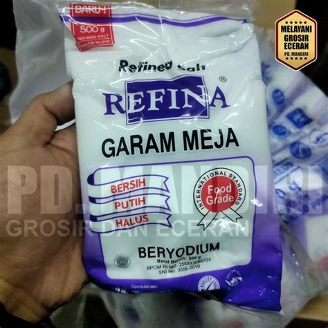 Jual Refina Garam Meja Gr Yodium Putih Halus Kota Bandung