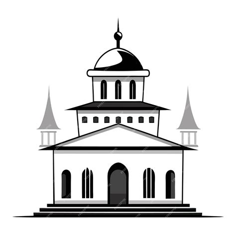 Premium Vector | Masjid free vector AlAqsa with Symbol of Baitul masjid