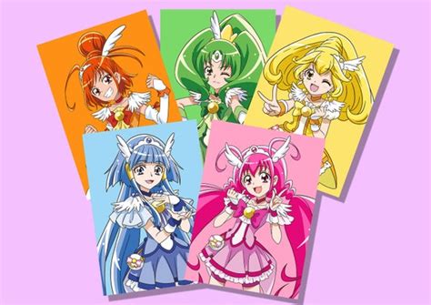 Glitter Force Precure Smile Magical Girls Postcards Etsy