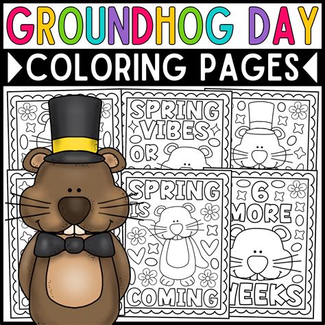 groundhog day coloring pages 1